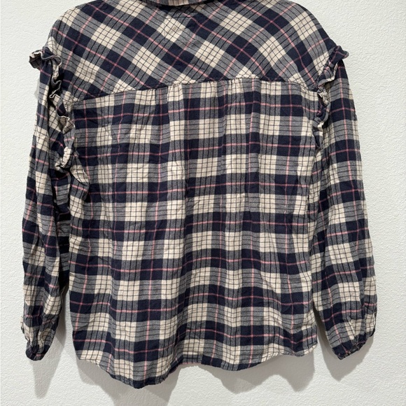 Rails willow ruffle sleeve flannel button up shirt size small - Picture 9 of 11